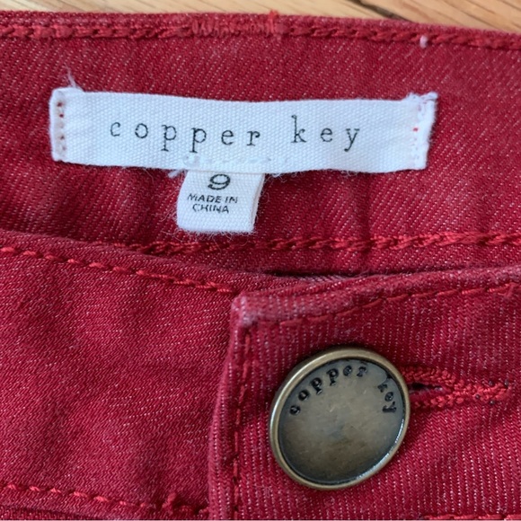 Copper Key Wide Leg Juniors Jeans | Brick Red | Size 9 - Picture 3 of 10
